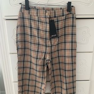Nasty Gal Plaid Trousers